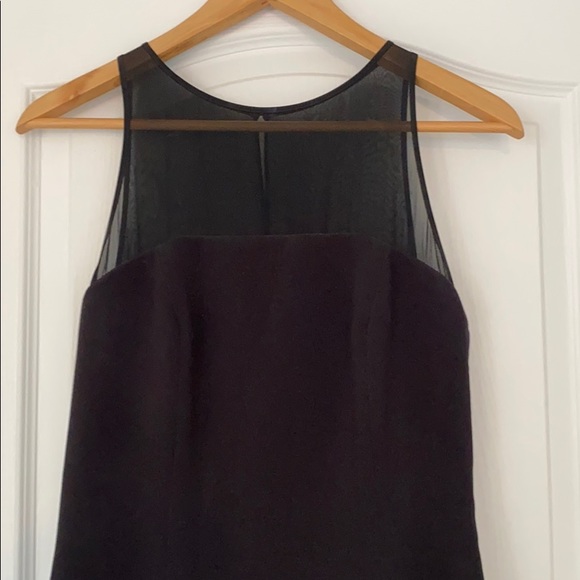 Club Monico Black party dress with netted upper bodice - Picture 2 of 4